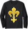 Mittelalterliches Wappen Lilie - Gold Silber T-Shirt Langarmshirt