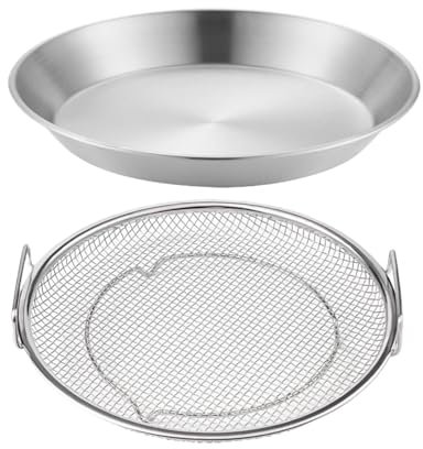 Escurridor de aceite de fritura, bandeja de filtro de aceite de cocina, filtro de aceite de fritura de acero inoxidable con bandeja - Contenedores de aperitivos, servidor de alimentos fritos, colador