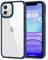 HOOMIL Crystal Clear Hülle für iPhone 11, [Anti Gelb] [Militärisch Stoßfest] Transparent Rückseite Schutzhülle - Blau