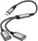 Mygatti Câble Adaptateur USB C mâle vers Double USB A Femelle 0,5 m,Type C vers 2 Ports Type A 2.0,connecteur convertisseur pour Alimentation et données,pour Ordinateur Portable,Mac,iPhone 15 16 16e