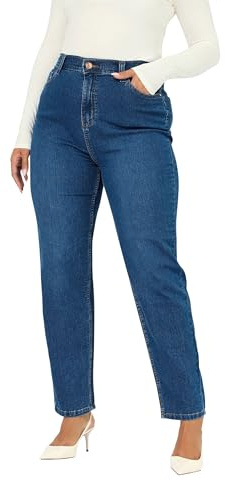 Yours Curve Straight Leg Ruby Jeans - Women's - Plus Size Curve