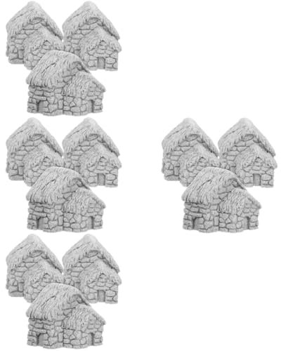 BESPORTBLE 4 Sätze Hausornamente Kleine Häuser Lebkuchendekorationen Spielzeughaus Gartenhaus Landschaftsbau Mini Puppenhaus Miniaturen Gartenhaus Figuren Vintage Hausschmuck 3 Stück * 4