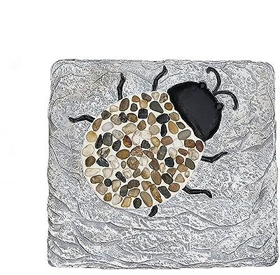 Pevfeciy Gehwegplatten Kieselsteine Trittsteine für Garten für den Außenbereich,aus Beton Stein,Trittplatte für Garten,Gartenplatte je Ø 28 cm,Dicke 2.5cm,rutschfest,2.8kg,C