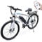 yocles Electric Bike, 26'' Ebike Electric Bicycle with Removable Battery 36V7.8Ah, E-Mountain Bikes for Adults Men, Commuter Bike with 7 Speed, LCD Display, APP Control, 250W Motor, Anti-Theft(White)