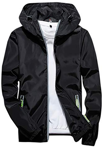 TOFOTL Raincoat USA della Forti Poncho Antipioggia XS Lungo Giacca Uomo Autunnale Lungo Spolverino Mantello Traditionelle Nero Giubbotto Primaverile Uomo Estivo Giacca Impermeabile 09-Nero L