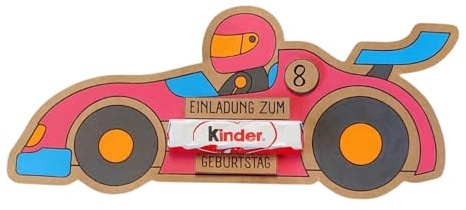 CJ&M 15 Stück Rennauto Einladungskarte Kindergeburtstag A4 PDF Druckkarten,Einladungskarten Jungen,Bastelkarte Geburtstagseinladung Rennauto,Einladungskarte Kindergeburtstag