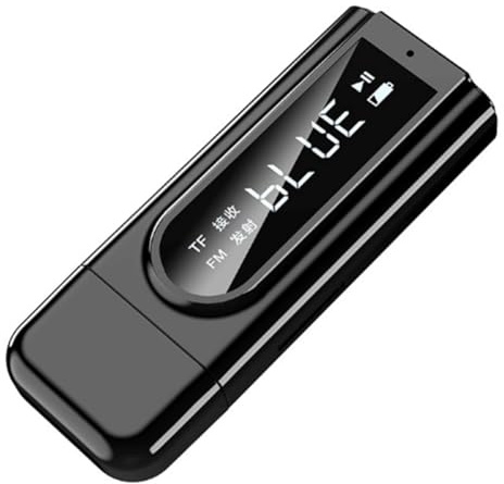 Jooehyer FM Stereo Bluetooth 5.0 Receiver Transmitter with TF Solt LCD Screen Aux Wireless Audio Adapter USB Dongle