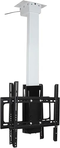 Multifunction Tv Wall Mount Motorized Ceiling Tv Mount, Electric Tv Lift with Remote Control Height Adjustable 51.1-78.8Inch, Fits 32-65 Inch Tvs, with Loading 82 Lbs Tv Mount