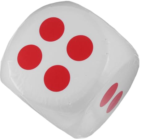 Dado in Schiuma Gigante Bianco 30cm Giocattolo Esagonale | Jumbo Oversize, Uso per Giochi da Tavolo Familiari e Attività in Classe, Adatto a Adulti e Bambini