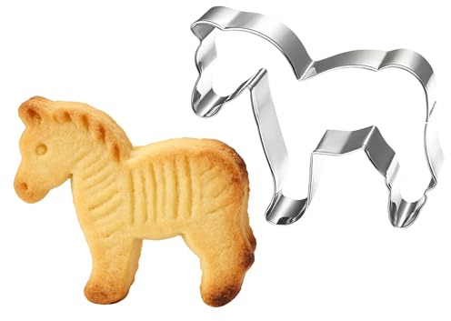 Emporte-pièce en forme de cheval, réutilisable, fournitures de cuisson 2026 année du cheval, facile à nettoyer et à démouler, pour friandises du Nouvel An chinois, fêtes d'anniversaire et pâtisseries