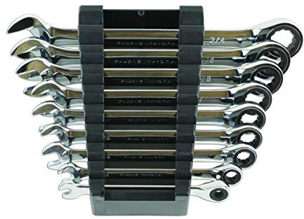 Laser 6699 AF Ratchet Ring Combination Spanner Set 9pc