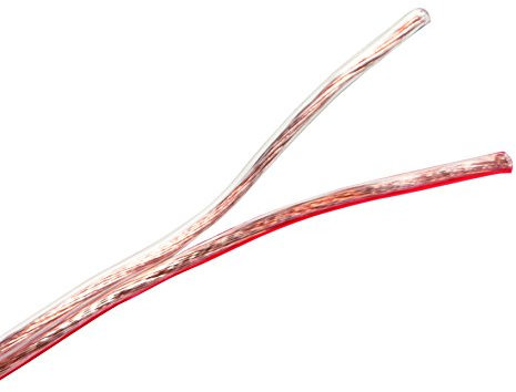 LogiLink CA1077 Lautsprecher Boxenkabel für Ihre HiFi Anlage, 2x 0,75 mm Querschnitt, 50m klar