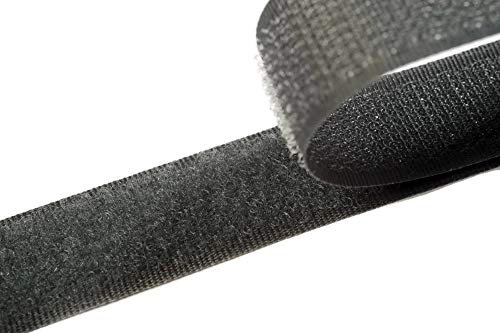 Klettband zum Nähen dunkelgrau (36), 4 Meter, 20mm breit Flausch & Haken