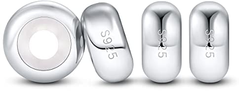 4 pcs Sterling Silber Stopper Charms für Pandora Armbänder “MEHRWEG”