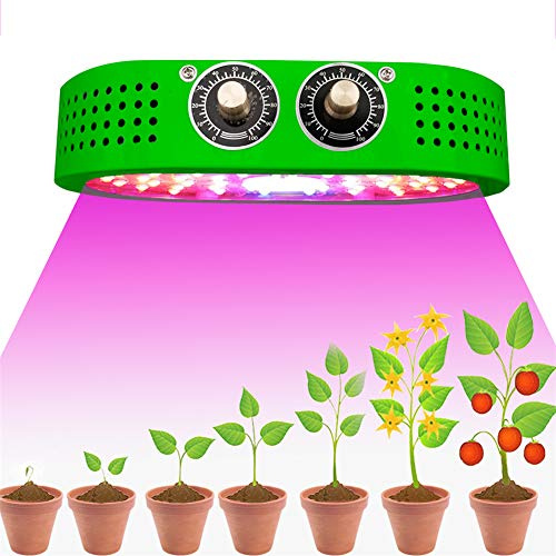 1100W LED COB Lámparas de cultivo de espectro completo para plantas, Interruptor regulable de doble perilla luces de crecimiento para lámpara de invernadero de flores vegetales de interior,Verde