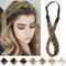 Silk-co Damen Haarband 5 Stränge blond, Kunsthaar geflochtenes Stirnband, elastisches Haarband für Damen und Mädchen Hochzeit Vintage, mit Haargummi Haarteil Braids Extensions 2.5cm breit 9/24