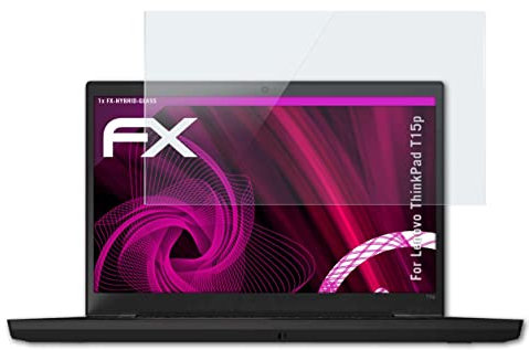 atFoliX Plastic Glass Protective Film compatible with Lenovo ThinkPad T15p Glass Protector, 9H Hybrid-Glass FX Screen Protector