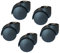 SSNG Rodless Bürostuhlrollen,Hartbodenrollen,50 mm Möbelrolle,Lenkrollen Ersatzrollen,Lochdurchmesser 8mm, für inderbetten, Drehstühlen, Blumenständern, Schuhständern(Black)
