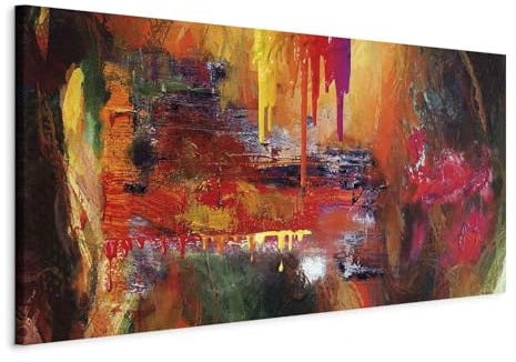 murando - Leinwandbild Farbflecken wie gemalt, Schlafzimmer, Wohnzimmer | Hochwertige Leinwand, sofort aufhängbar, ideal fürs Wohn- oder Schlafzimmer, wasserfest und lichtecht, langlebig, stilvoll