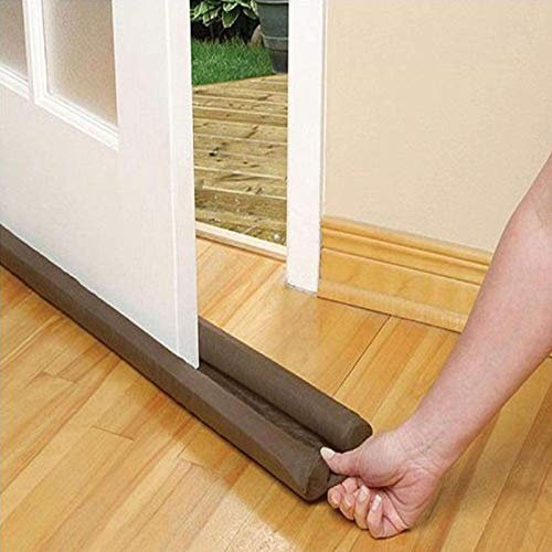 Pack Of 2 Double Sided Draught Excluder | Guard For Doors Window Bottom Insulator | Keep Cold Air Out And Warm Air In | Saves Energy And Reduces Bills | Suitable For Doors Up To Approx 8cm Thick