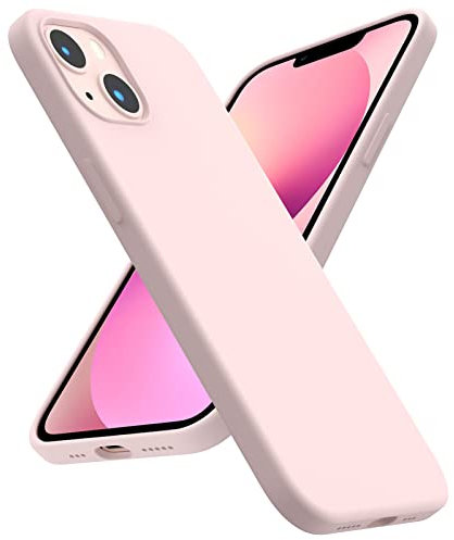 ACRONIX Cover Silicone per iPhone 13 (6.1), Silicone Liquido Premium, Custodia Protettiva Antiurto a 3 Strati, Case Ultra-Sottile con Fodera in Microfibra per iPhone 13-Rosa