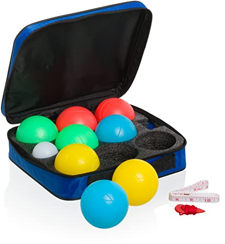 Playaboule Glow in The Dark LED Day Night Lighted Bocce Ball Set Choose (4 Color 85mm)