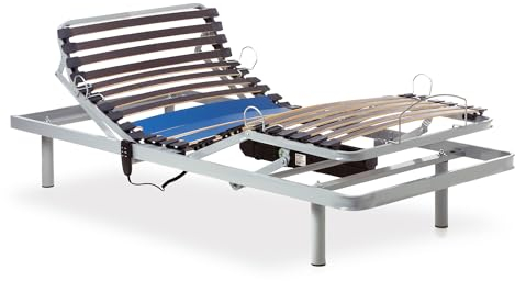 Gerialife® Verstärktes elektrisches Lattenrost (80x200, Kabel Fernbedienung)