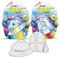 INKEE FOAMY SPACE | 2er Pack Kinder Badebomben mit Erdbeer-Duft, Badekugeln im Rakete oder Raumschiff Form, mehrfarbigen Schaum