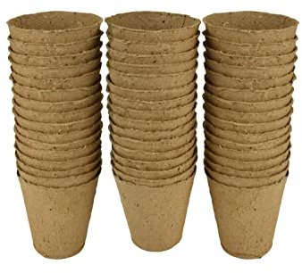 Gro-sure Fibre Pots Round 8cm 48pk Propagation kit, Brown