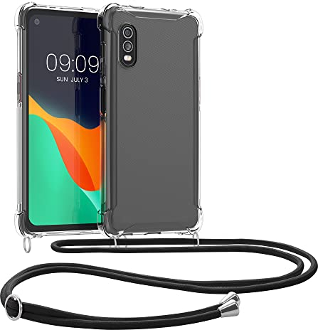 kwmobile Custodia Compatibile con Samsung Galaxy Xcover Pro Cover - Back Case in Silicone TPU - Protezione Smartphone con Cordino - trasparente