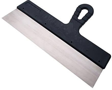 Espátula masilla ancha 250mm, espátula para enlucir, espátula encintar pladur de acero inoxidable, flexible raspador de papel tapiz, Herramienta de eliminación de masilla y pintura (1pieza)