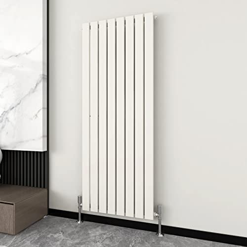 Radiator Horizontal Vertical Designer Flat Panel Central Heating Radiator 1600mm Height (1600x544mm Single, White)