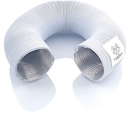 TYGERIX® Tuyau Flexible en Aluminium 60 mm Blanc| Extensible 1,2 m | Double Épaisseur | pour Poêles Chaudières Hottes