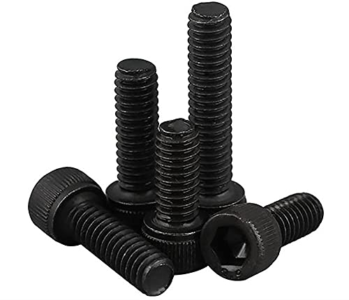 AHSKY TS-Screw, 5 Teile/Satz Kohlenstoffstahl 1/4-20 3/8-16 Black Sechskant-Buchse Kopfkappe Schrauben BSW. Allen Head Sechseck Socket Bolts 12.9 Grad (Length : 2-1/2, Size : 3/8-16)