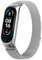 Wanme Acciaio Cinturino per Xiaomi Mi Band 5 /Mi Band 6, Metallo Traspirante Cinturini per Mi Band 6 / Mi Band 5/6 NFC Braccialetto (Argento)