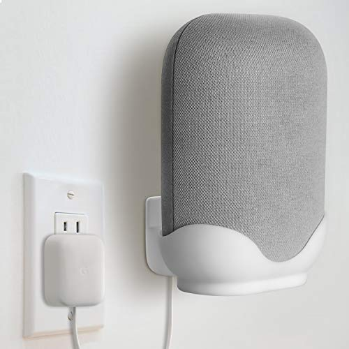 Baaletc Lautsprecher Wandhalterung Regal Kompatibel mit Google Nest Audio Wandständer Zubehör Schnelle und Einfache Installation Platzsparend Ohne Bohren Löcher Komplett ABS Konstruktionen