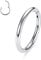 Nasenringe Hoop 4G Septum Nasenringe 12mm 316L Chirurgenstahl Nahtloser Clicker Ring Higned Segment Hoop Silber Septum Ring Conch Hoop Ring Daith Tragus Knorpel Helix Ohrring Piercing Schmuck