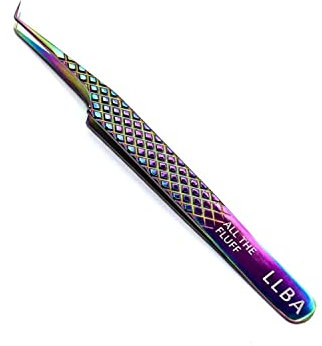 LLBA Lash Tweezer Professional Volume False Lash Application Tool | Multi Shapes & Purposes Tweezers | Non-Slip Grip Tweezers for Volume, Isolation & Classic Lashes (Galaxy, All The Fluff Volume)