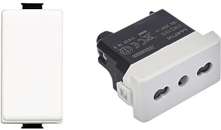 Bticino AM5001 1P schwarz, weiß Schalter Elektro – Messer Elektro Zubehör (schwarz, weiß)