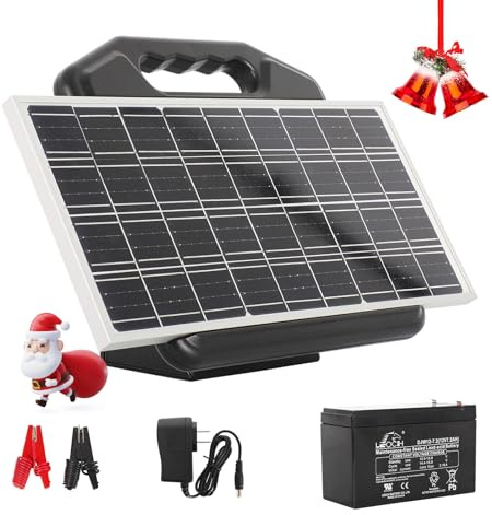 S1500 1,5 Joule Solar-Elektrozaun-Energizer für Nutztiere, Pferde, Rinder, Schafe – 50 Meilen, 15 W Solarpanel, einfache Installation