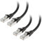 Cable Matters 2-Pack, 40Gbps Shielded Short Cat 8 Ethernet Cable 7.5m in Black (2000 Mhz Ethernet Cable Cat 8, Cat8 Internet Cable) - 7.5 Meter
