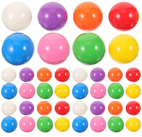 OSALADI 40 Pièces Accessoires De Balle en Plastique Balles De Pong Gélules Vides à Remplir Boules De Jeu De Sphère Boule De Loterie Boules De Tirage Au Sort Globes Ouvrir Le Couvercle Œufs