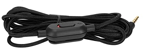 Akozon Gaming-Headset-Kabel, Gewebtes Kopfhörerkabel mit Lautstärke--G-Pro-Aux-Verlängerungskabelsteuerung und Stummschalter für G-Pro-X-G433-G233-Bluelogitech-x-Ersatz