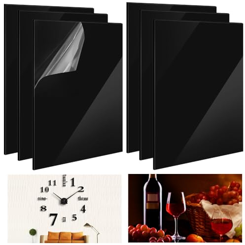 MININUSI 6 Stück Acrylglas Platte, mit Schutzfolie Acrylplatte zuschnitt, Acrylglasplatten, 300 * 210 * 1mm Kunststoffplatten, produktfotografie Kunststoff Platte für DIY Display Projekte Handwerk