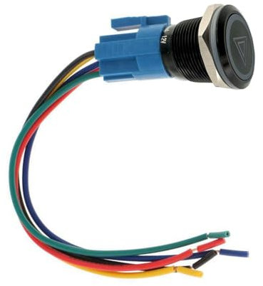 Interruptor de emergencia del controlador de advertencia, botón del interruptor de luces de emergencia del automóvil, 19 mm