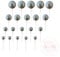 Faux Coloured Polystrene Cake Topper Ball Spheres - Pack of 20 (Silver Shimmer)