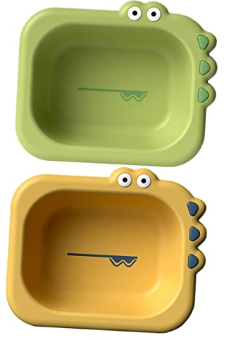 Kinderbadewanne Waschbecken 2 Stück Tragbares Für Neugeborene Cartoon-design Robustes Material Praktisch Und Platzsparend