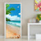 3D Blauer Himmel Und Weißer Wolkenstrand 90 X 200 Cm Für Wohnzimmer Schlafzimmer Badezimmer Küche Büro Pvc Abnehmbare Türdekoration Selbstklebender Türaufkleber, Türposter, Türtapete, Türkun