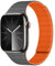Amizee Compatibile con Cinturino Apple Watch 49mm 46mm 45mm 44mm 42mm 41mm 40mm 38mm, Cinturino Silicone Magnetiche per iWatch Ultra 2 Series 10 9 8 7 6 SE 5 4 3 2 1 (38/40/41/42, Grigio Arancione)