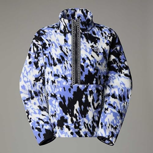 THE NORTH FACE NF0A88Z365N W TNF FLEESKI 1/4 Zip PO Sweatshirt Damen Virtual Blue Trail Grid Größe L